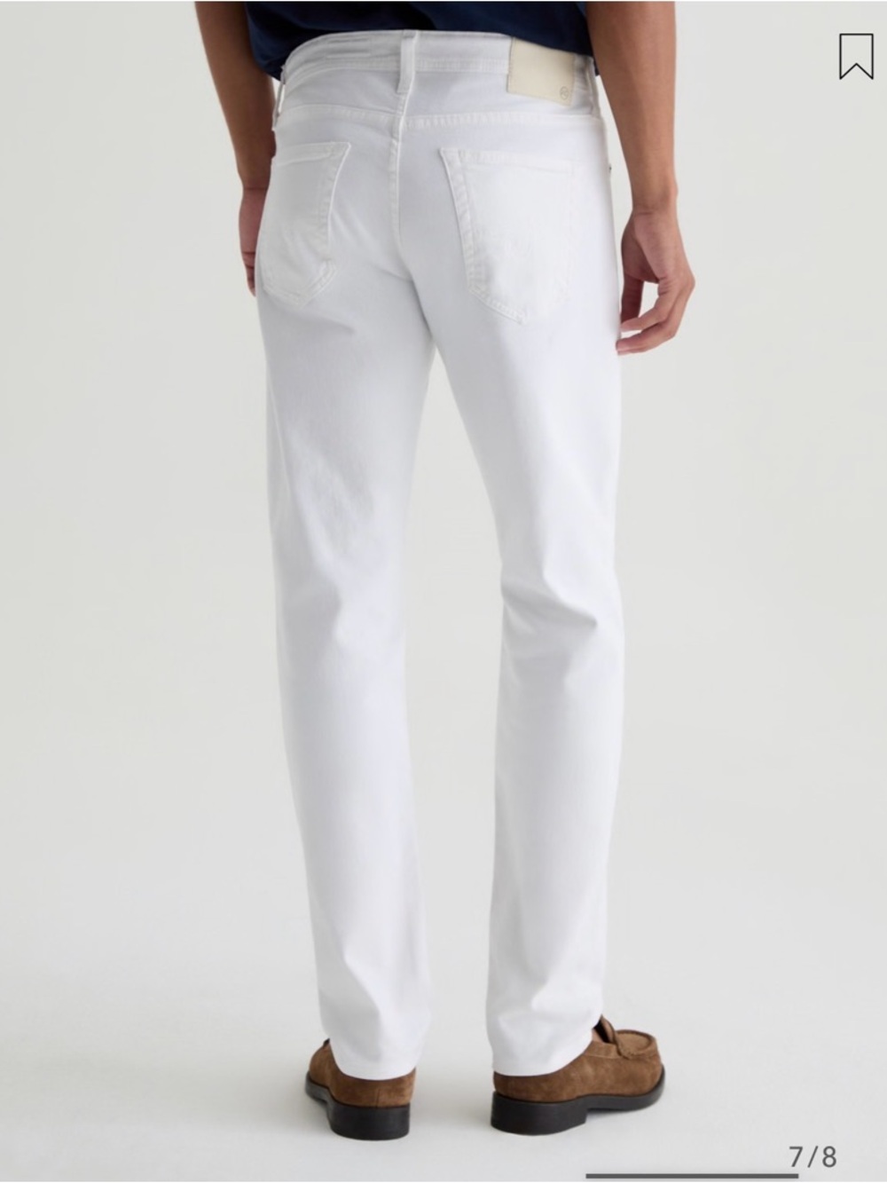 AG Tellis Jeans Modern Slim Fit, White, Size 31 - Picture 7 of 14